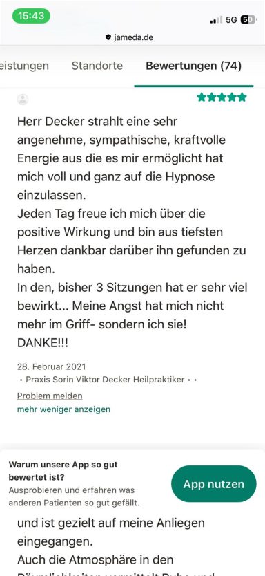 Psychotherapie Stuttgart Hypnose